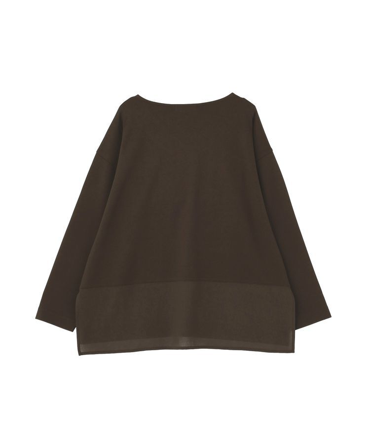 AMERICAN HOLIC「Vネック裾異素材ポンチプルオーバー」|スウェット・ジャージ|