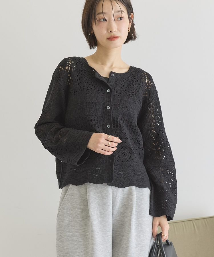 AMERICAN HOLIC「クロシェニットカーディガン」|カーディガン|