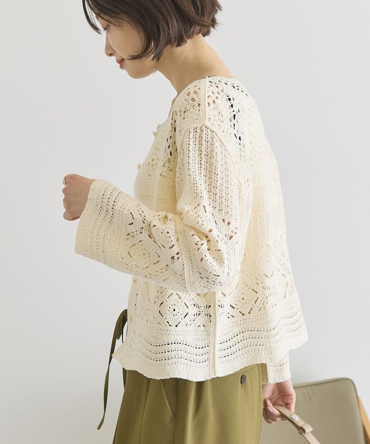 AMERICAN HOLIC「クロシェニットカーディガン」|カーディガン|