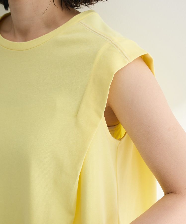 Green Parks「配色ステッチノースリーブチュニック」|チュニック|