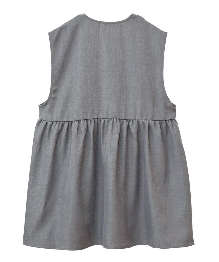 Green Parks「麻調ミディ丈ZIPベスト」|ベスト・ジレ|