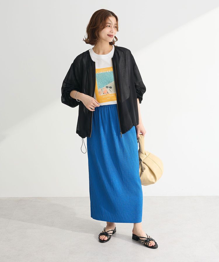 Green Parks「楽ちん涼やかドライタッチイージースカート」|タイト|