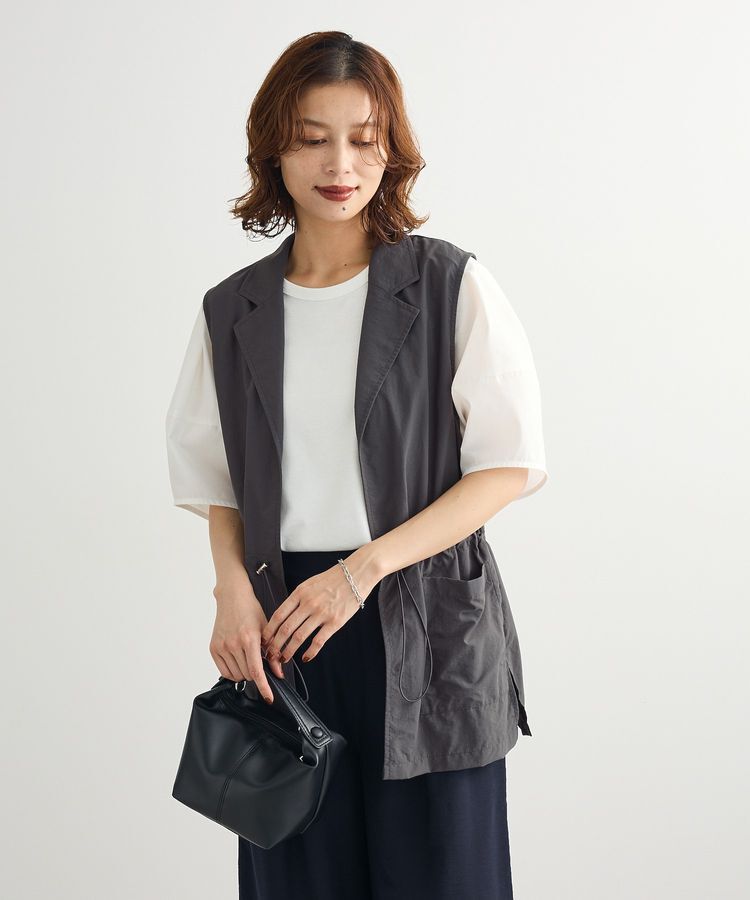 Green Parks「ウエストドロストナイロンベスト」|ベスト・ジレ|