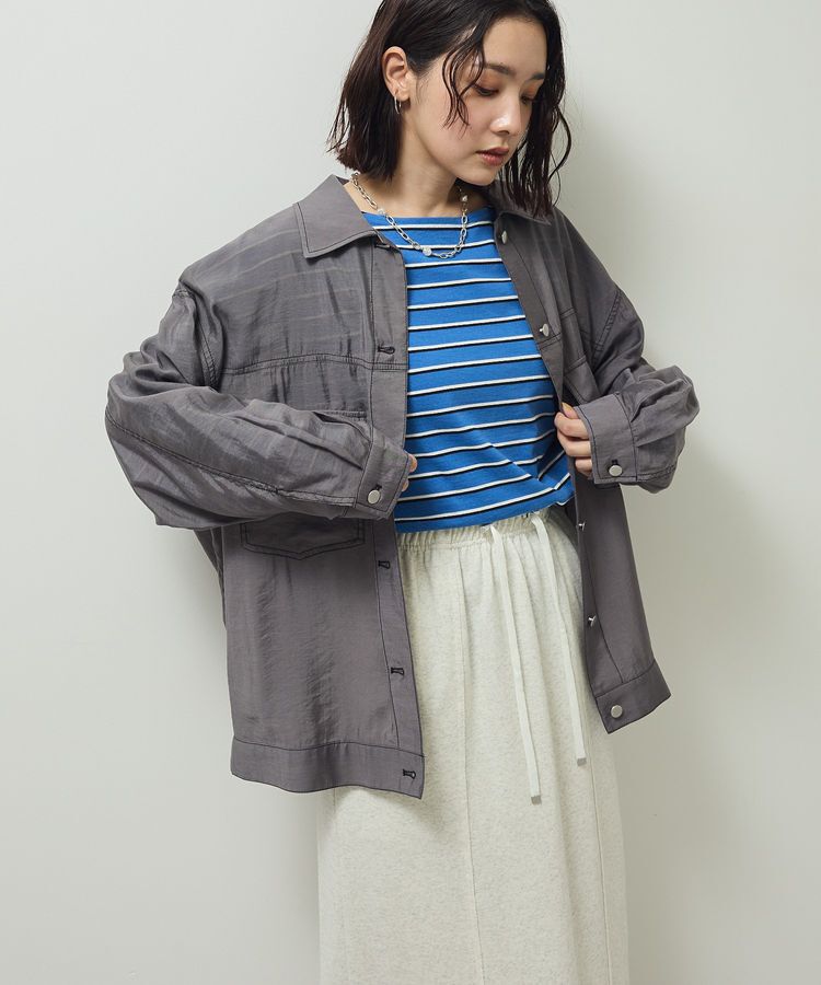 Green Parks「・ELENCARE DUE カラーステッチシアーGジャンⅡ」|テーラードジャケット|Charcoal Gray