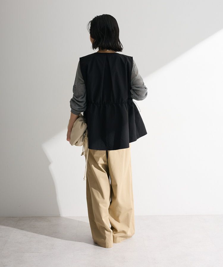 Green Parks「【楽しゃれUV】ドロストフレアベスト」|ベスト・ジレ|