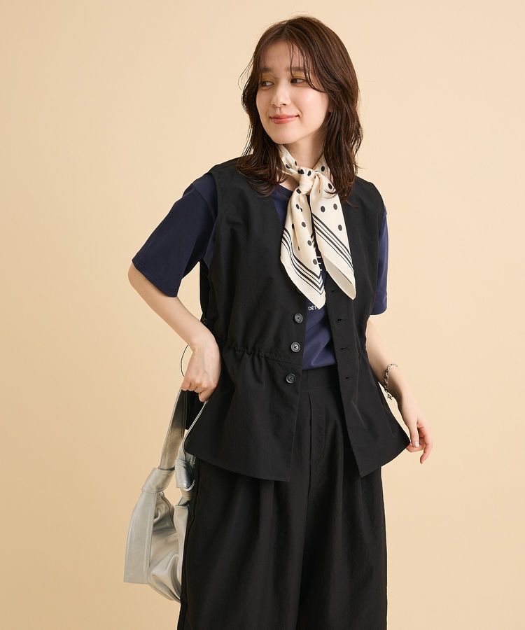 Green Parks「【楽しゃれUV】ドロストフレアベスト」|ベスト・ジレ|