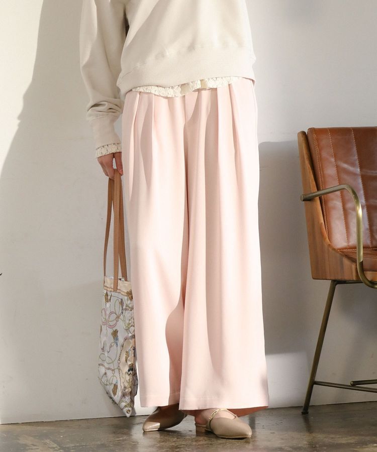 Green Parks「シーンレスワイドパンツ」|その他|Pink