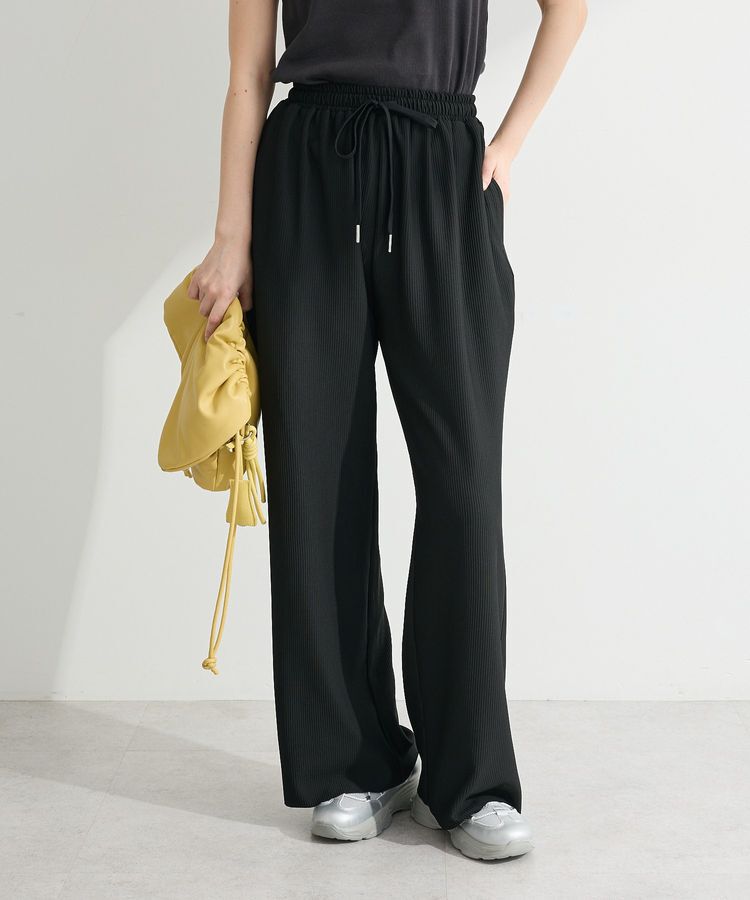 Green Parks「セルフカットリブパンツ」|その他|Black