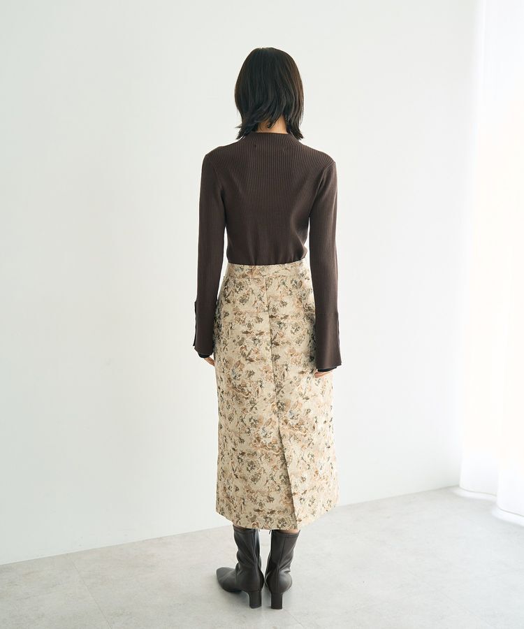 YECCA VECCA「ジャガードナロースカート」|フレア|