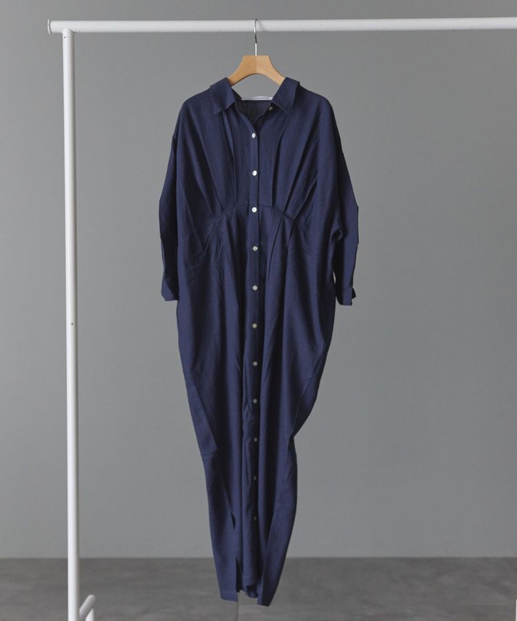 GARAGE OF GOOD CLOTHING「リネンタックロングワンピ-ス」|ワンピース|