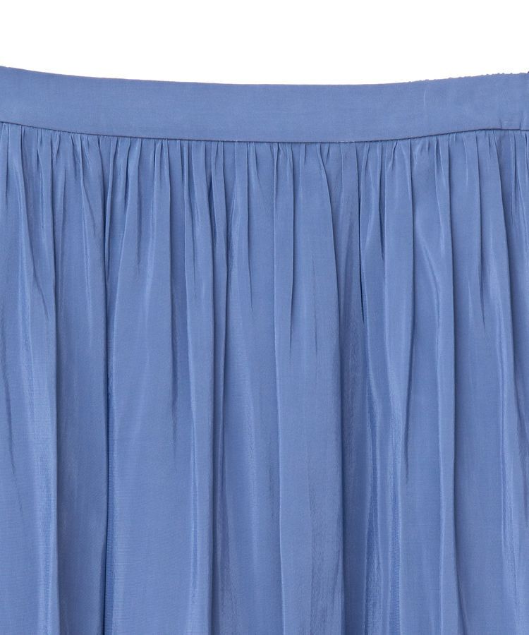 GARAGE OF GOOD CLOTHING「微光沢ギャザーロングスカート」|フレア|