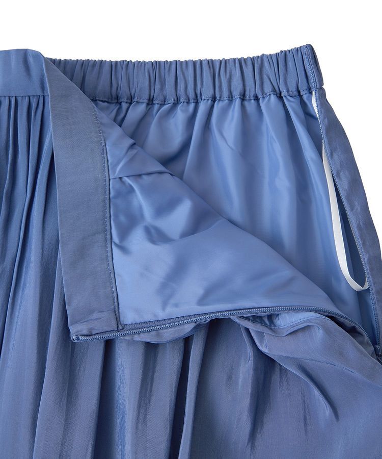 GARAGE OF GOOD CLOTHING「微光沢ギャザーロングスカート」|フレア|