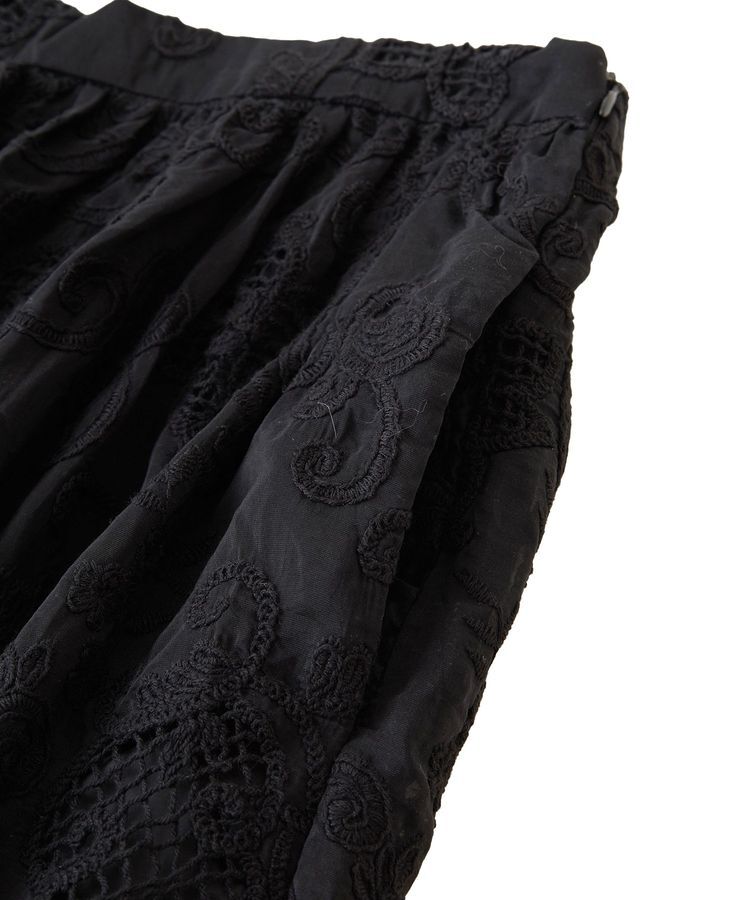 GARAGE OF GOOD CLOTHING「レースギャザーロングスカート」|フレア|