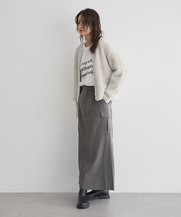 GARAGE OF GOOD CLOTHING「ストライプIラインカーゴスカート」|タイト|