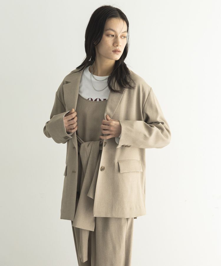 GARAGE OF GOOD CLOTHING「【日本製】無地オーバーサイズシングル前ジャケット」|テーラードジャケット|