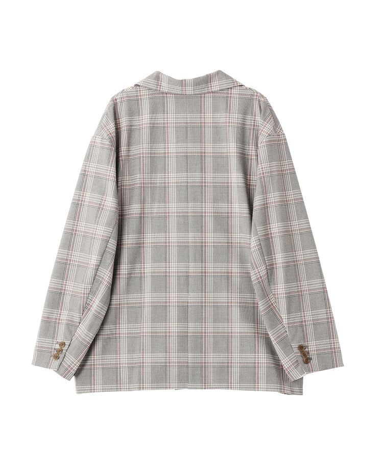 GARAGE OF GOOD CLOTHING「【日本製】チェックオーバーサイズシングル前ジャケット」|テーラードジャケット|