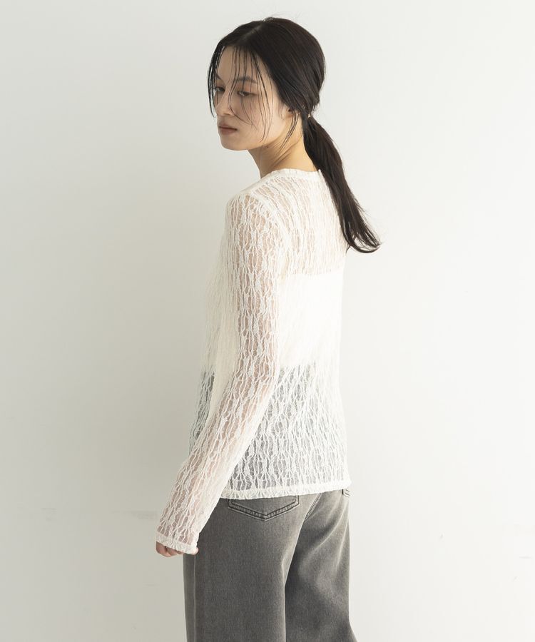 GARAGE OF GOOD CLOTHING「ストレッチレースクルーネックプルオーバー」|Tシャツ・カットソー|