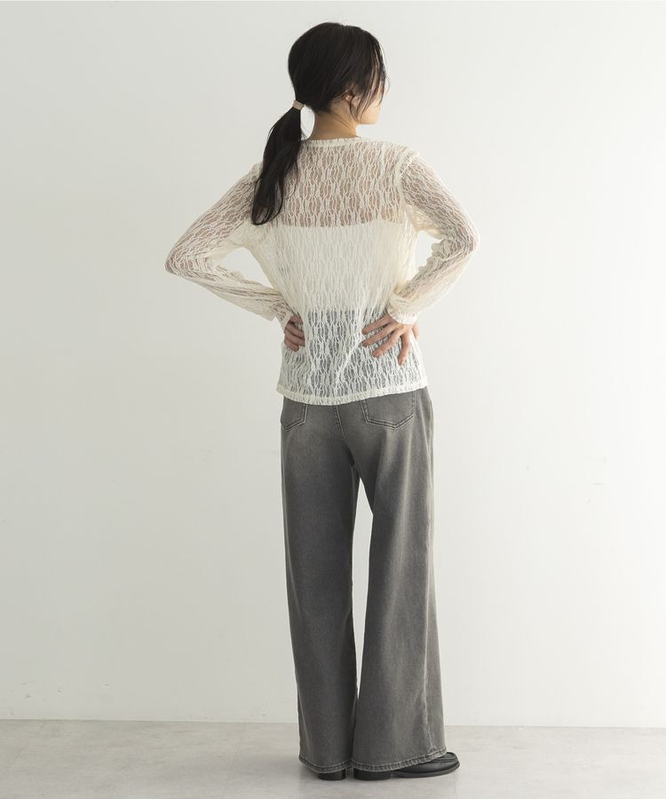 GARAGE OF GOOD CLOTHING「ストレッチレースクルーネックプルオーバー」|Tシャツ・カットソー|