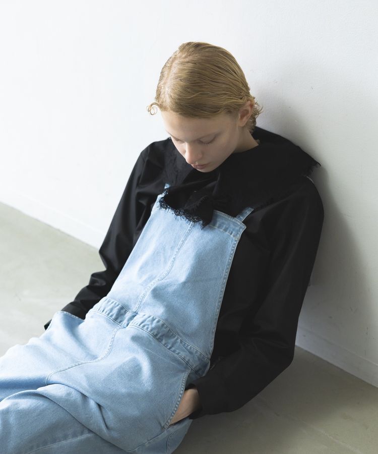 GARAGE OF GOOD CLOTHING「フロントZIPデニムサロペット」|オールインワン|