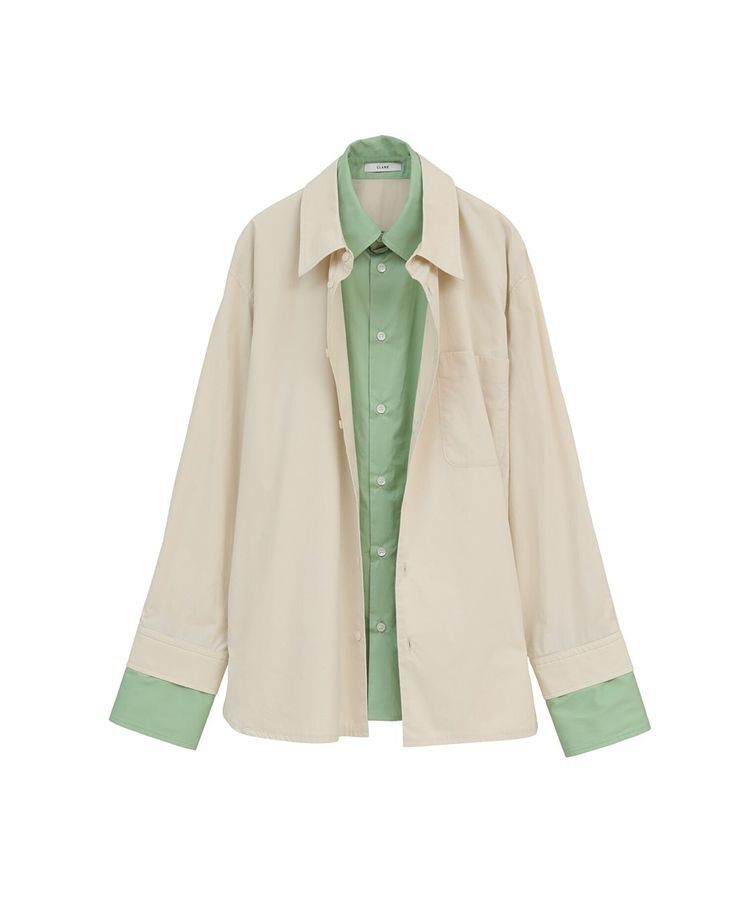 GARAGE OF GOOD CLOTHING「【CLANE】TWO TONE LAYERED SHIRTS」|シャツ・ブラウス|