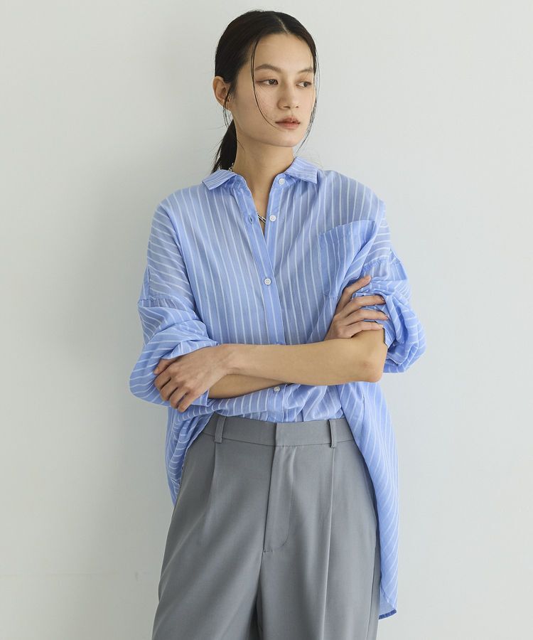 GARAGE OF GOOD CLOTHING「2WAYシアーストライプシャツ」|シャツ・ブラウス|