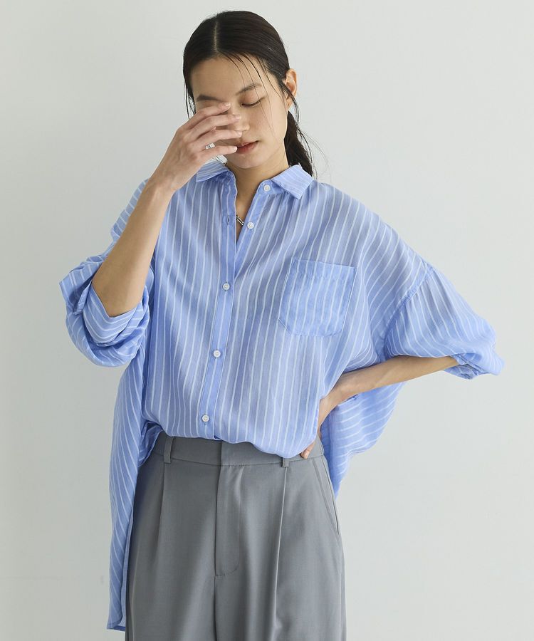 GARAGE OF GOOD CLOTHING「2WAYシアーストライプシャツ」|シャツ・ブラウス|