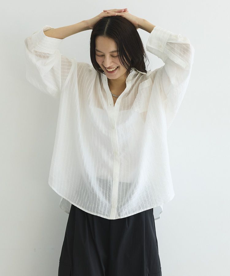 GARAGE OF GOOD CLOTHING「2WAYシアーストライプシャツ」|シャツ・ブラウス|