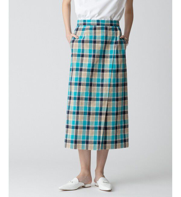 allureville「テクニカルチェックタイトスカート」|タイト|