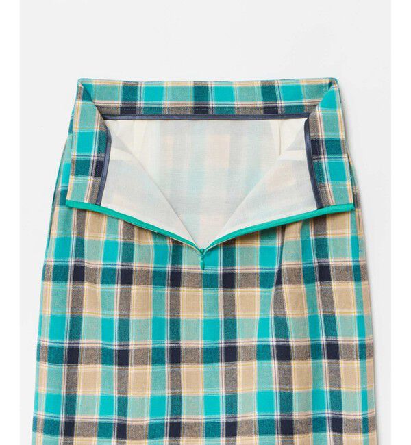 allureville「テクニカルチェックタイトスカート」|タイト|