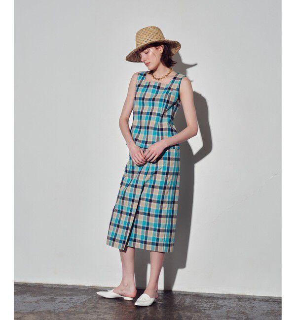 allureville「テクニカルチェックタイトスカート」|タイト|