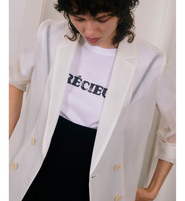 allureville「ワルツシアーオーガンジャケット」|テーラードジャケット|