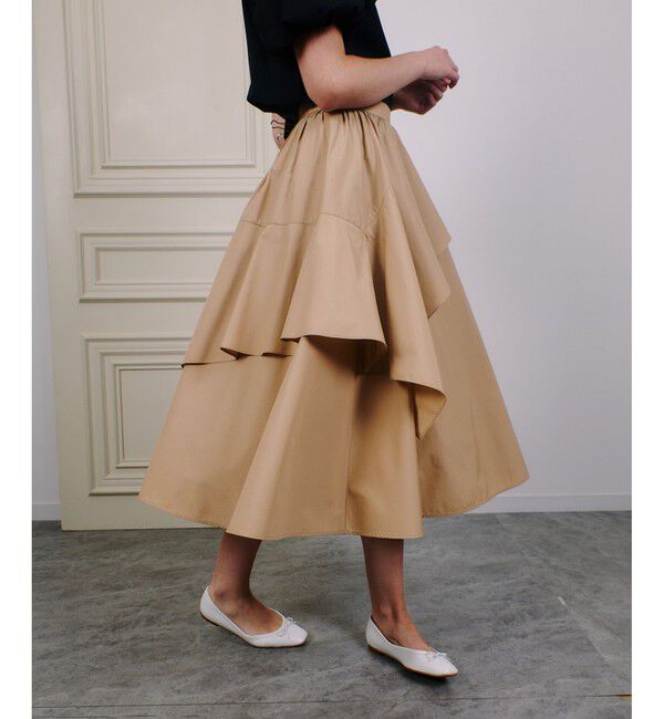 LOULOU WILLOUGHBY「【LOULOU WILLOUGHBY】イレギュラーラッフルスカート」|フレア|