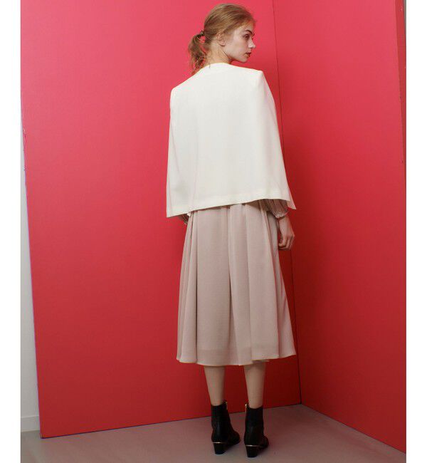 LOULOU WILLOUGHBY「【LOULOU WILLOUGHBY】◇リトルブラックケープジャケット」|ノーカラージャケット|