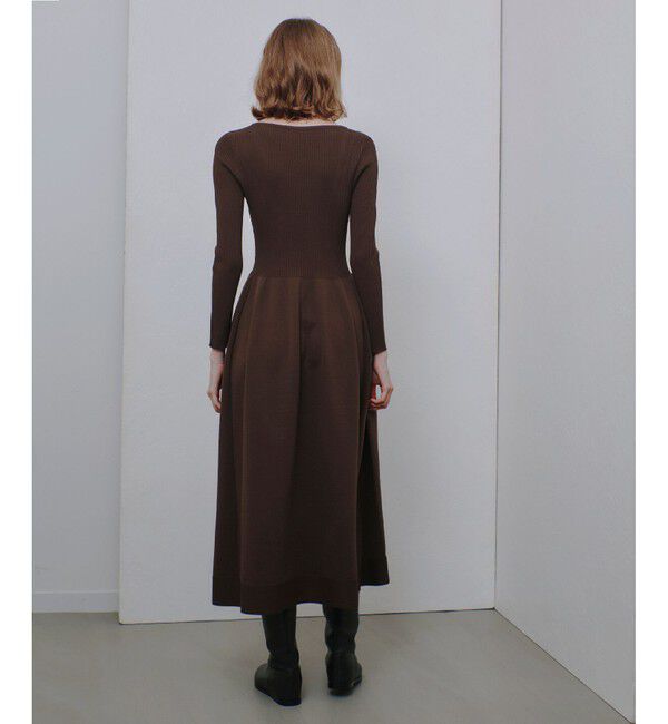 allureville「ウエストマークコクーンニットワンピース」|ワンピース|