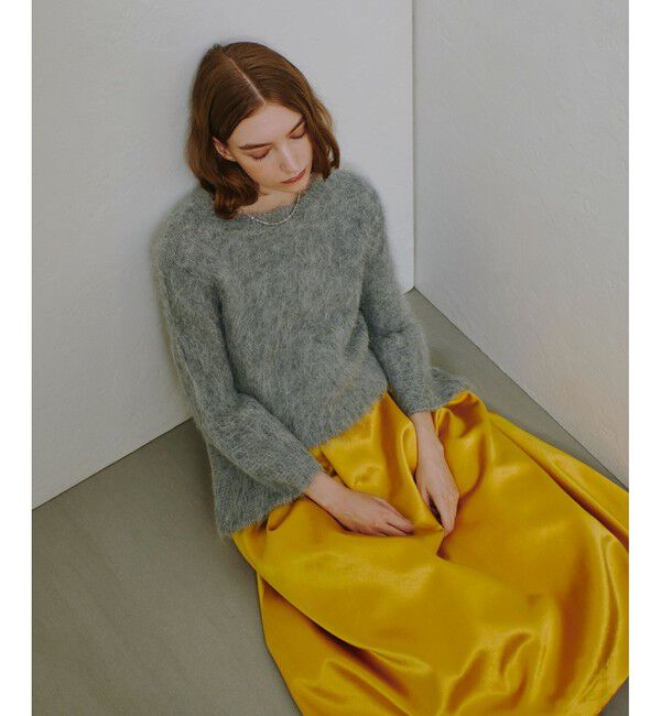 allureville「アセテートサテンボンディングスカート」|フレア|