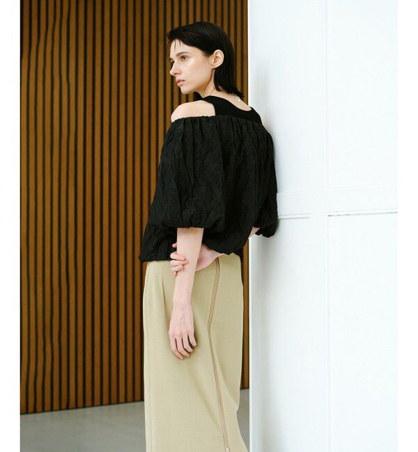 allureville「センタージップ2WAYニットスカート」|タイト|