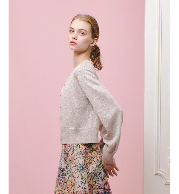 LOULOU WILLOUGHBY「【LOULOU WILLOUGHBY】ラメメランジェカーディガン」|カーディガン|