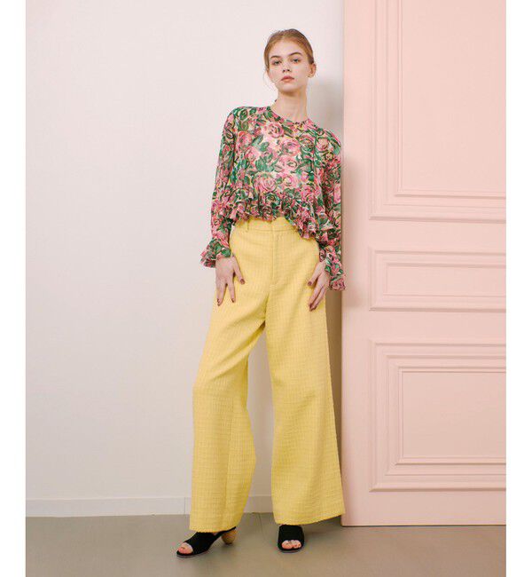 LOULOU WILLOUGHBY「【LOULOU WILLOUGHBY】スラブツイードワイドパンツ」|その他|