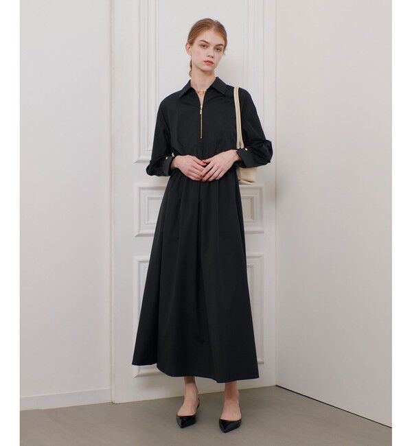 LOULOU WILLOUGHBY「【LOULOU WILLOUGHBY】ボリュームギャザーシャツワンピース」|ワンピース|ブラック