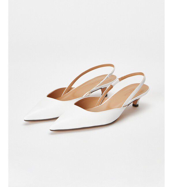 allureville「ポインテッドスリングバック」|パンプス|ホワイト