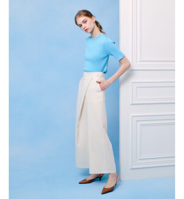 LOULOU WILLOUGHBY「【LOULOU WILLOUGHBY】アシメタックワイドパンツ」|チノ|