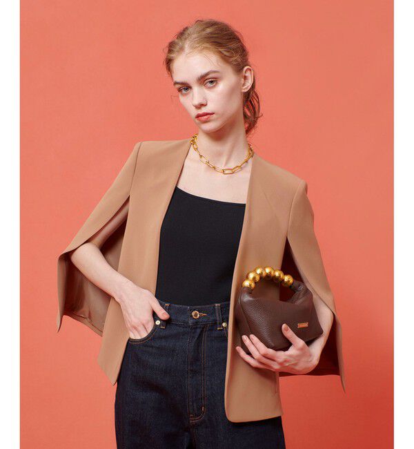 LOULOU WILLOUGHBY「◇ 【LOULOU WILLOUGHBY】リトルブラックケープジャケット」|ノーカラージャケット|