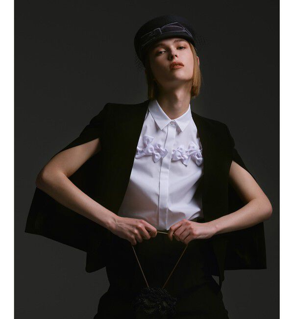 LOULOU WILLOUGHBY「◇ 【LOULOU WILLOUGHBY】リトルブラックケープジャケット」|ノーカラージャケット|