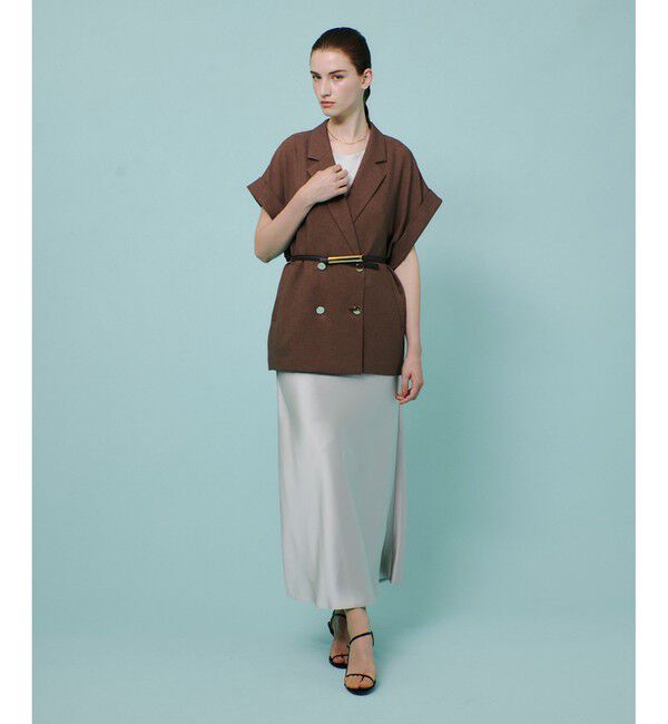 allureville「スラブメッシュフレンチスリーブジャケット」|テーラードジャケット|