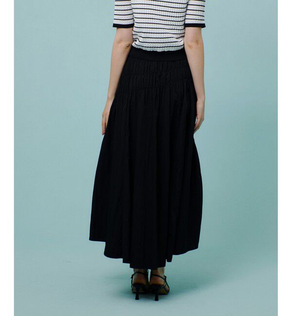 allureville「ナイロンタフタシャーリングスカート」|スカート|