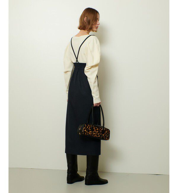 allureville「メランジピンヘッドサススカート」|タイト|