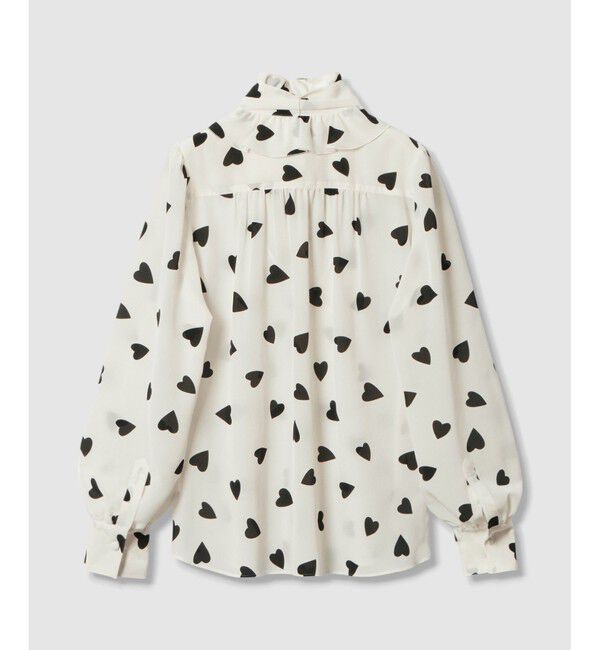 LOULOU WILLOUGHBY「WEB限定【LOULOU WILLOUGHBY】デシンハートプリントボウタイブラウス」|シャツ・ブラウス|