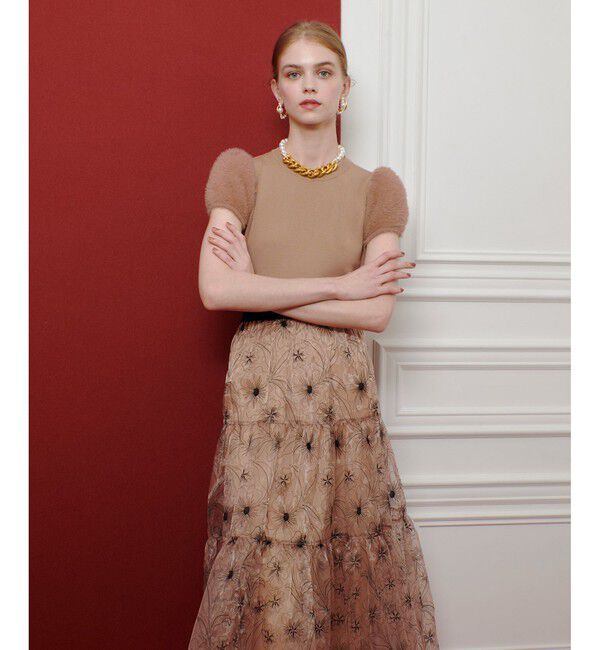 LOULOU WILLOUGHBY「WEB限定【LOULOU WILLOUGHBY】フェザースリーブプルオーバー」|ニット・セーター|