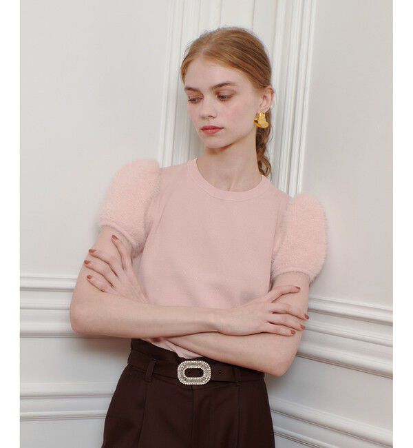 LOULOU WILLOUGHBY「WEB限定【LOULOU WILLOUGHBY】フェザースリーブプルオーバー」|ニット・セーター|