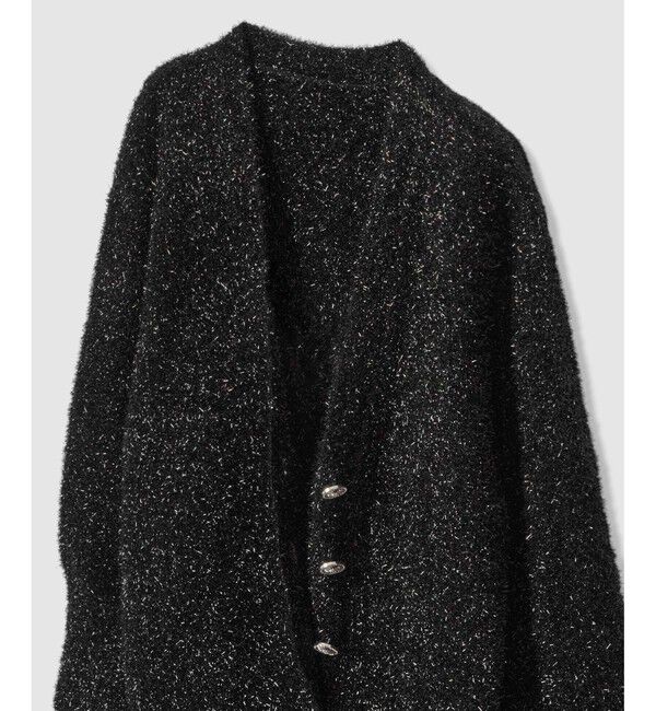 LOULOU WILLOUGHBY「【LOULOU WILLOUGHBY】フィルムラメミドルカーディガン」|カーディガン|